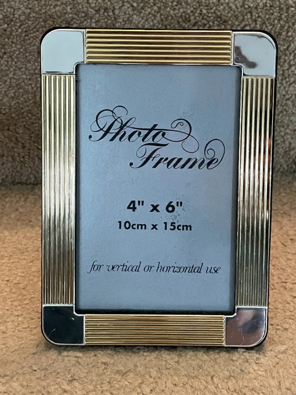 NEW Gold & Silver Art Deco 4 x 6 Photo Frame